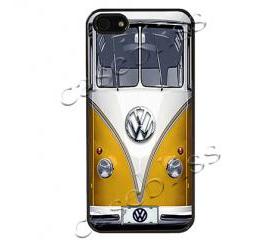 VW Retro Yellow iPhone 5 Case - Black Plastic